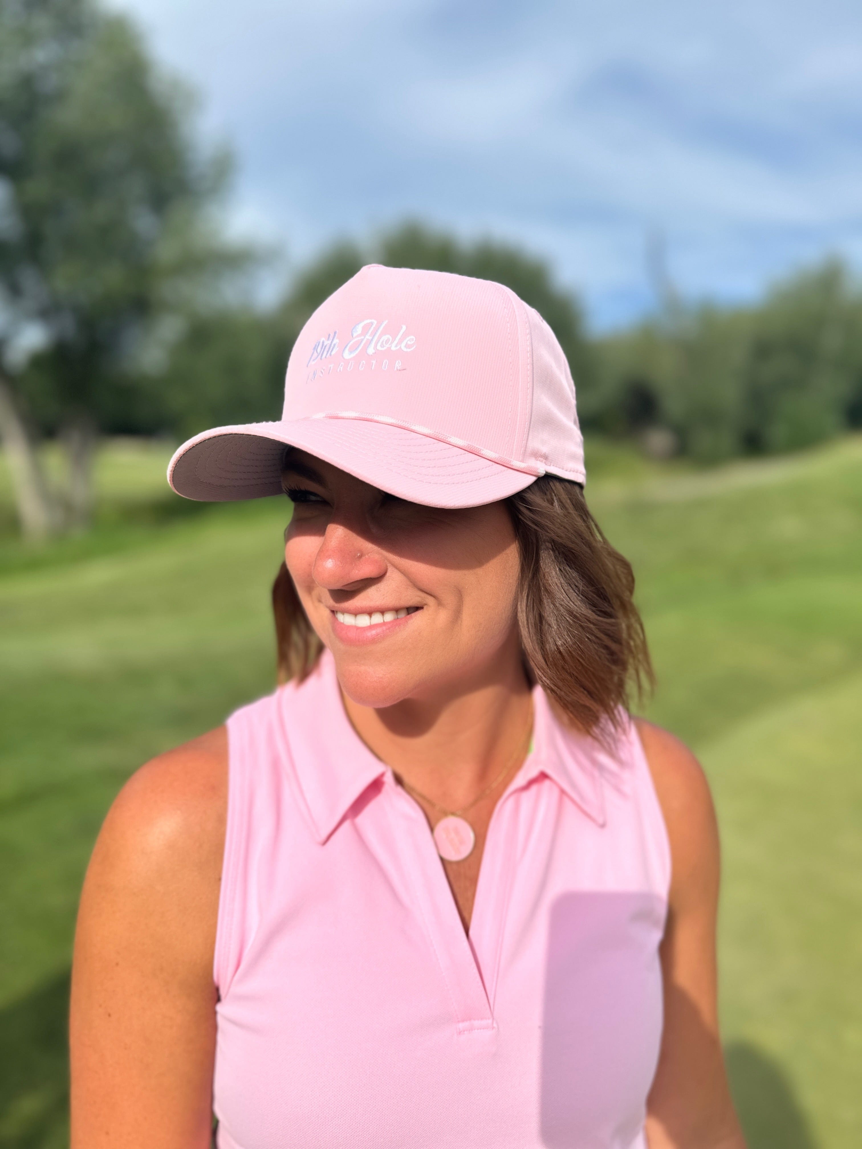 in 19th Hole Instructor Rope Snapback Hat by Birdie Girl Golf