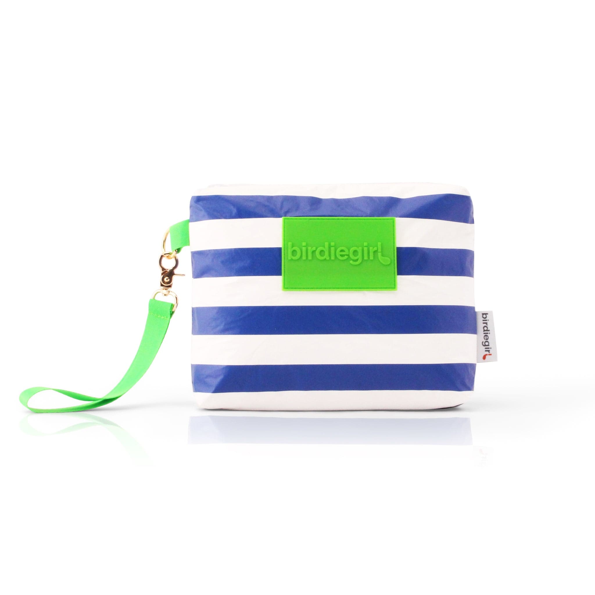 Golf Bags in Set of 2: Navy Stripe Women's Golf Tote Bag and Accessories Bag by Birdie Girl Golf