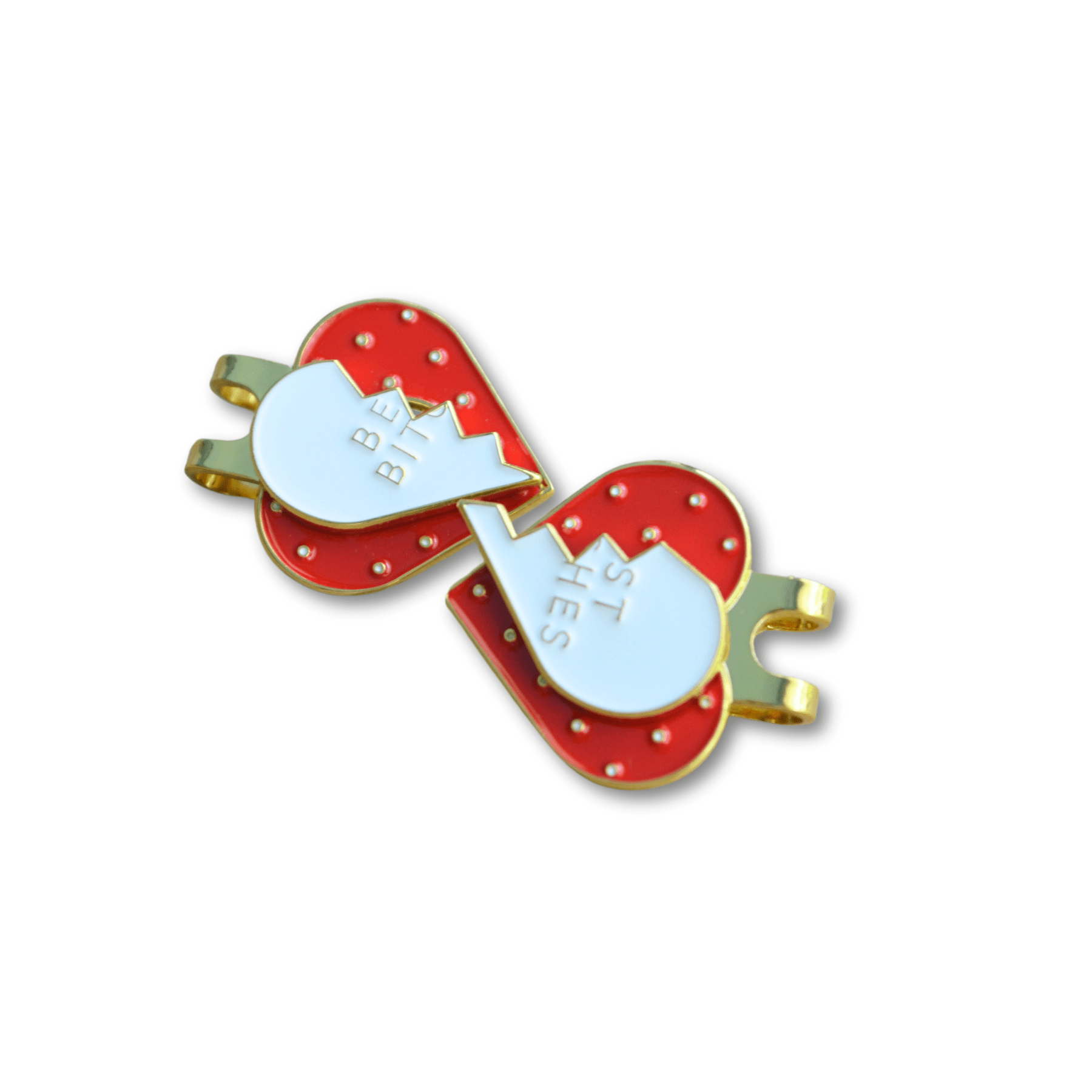 Golf Ball Markers in Best Bitches Broken Heart Golf Ball Marker with Hat Clips Set by Birdie Girl Golf
