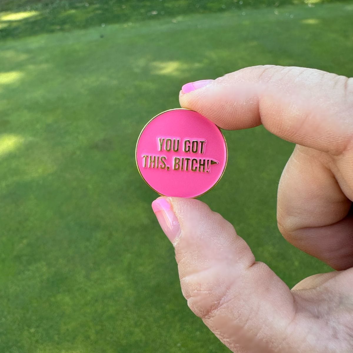 Golf Ball Markers in Feisty Women's Golf Ball Marker Collection (set of 4) with Hat Clip by Birdie Girl Golf