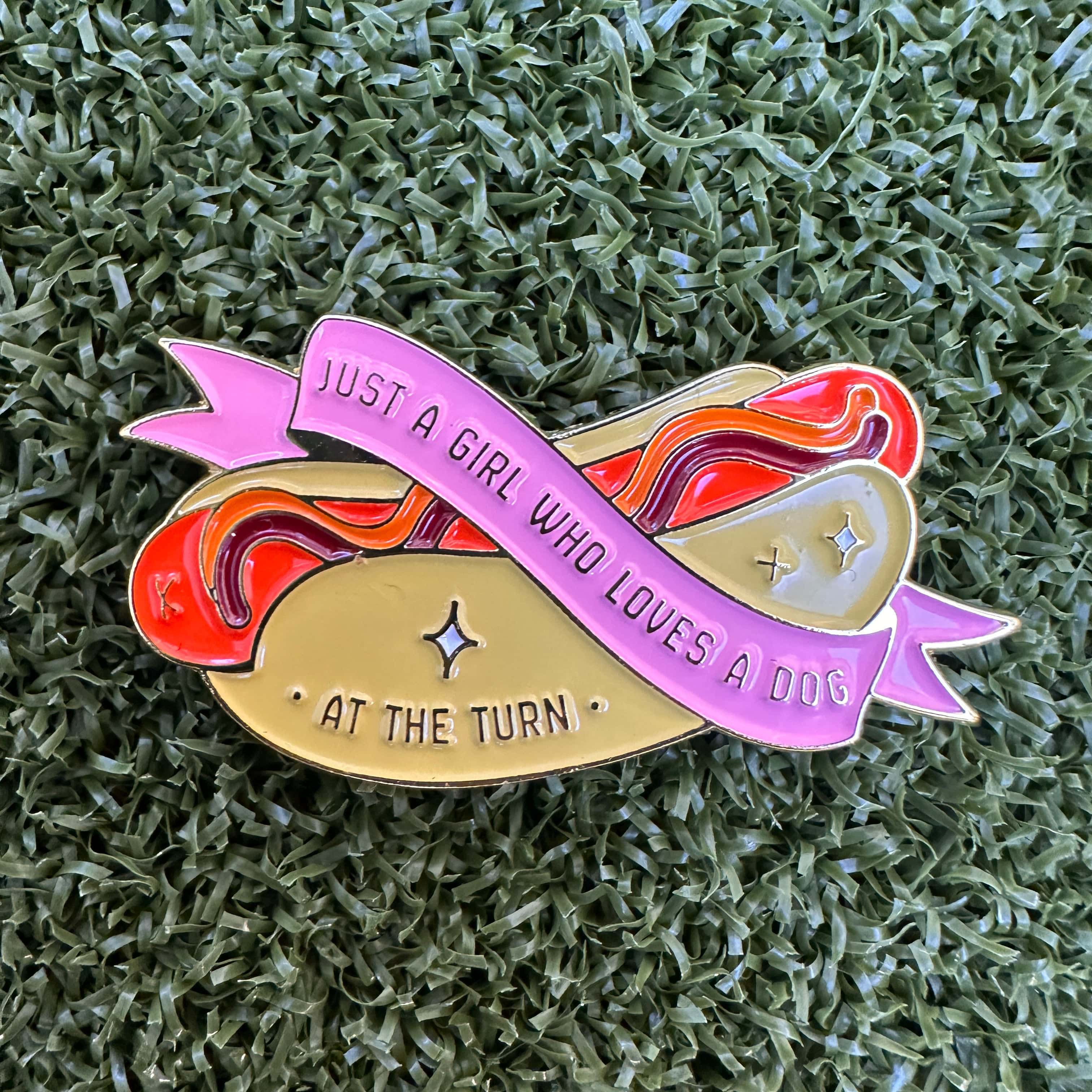 Golf Ball Markers in Hot Dog Girl Ball Marker with Hat Clip by Birdie Girl Golf