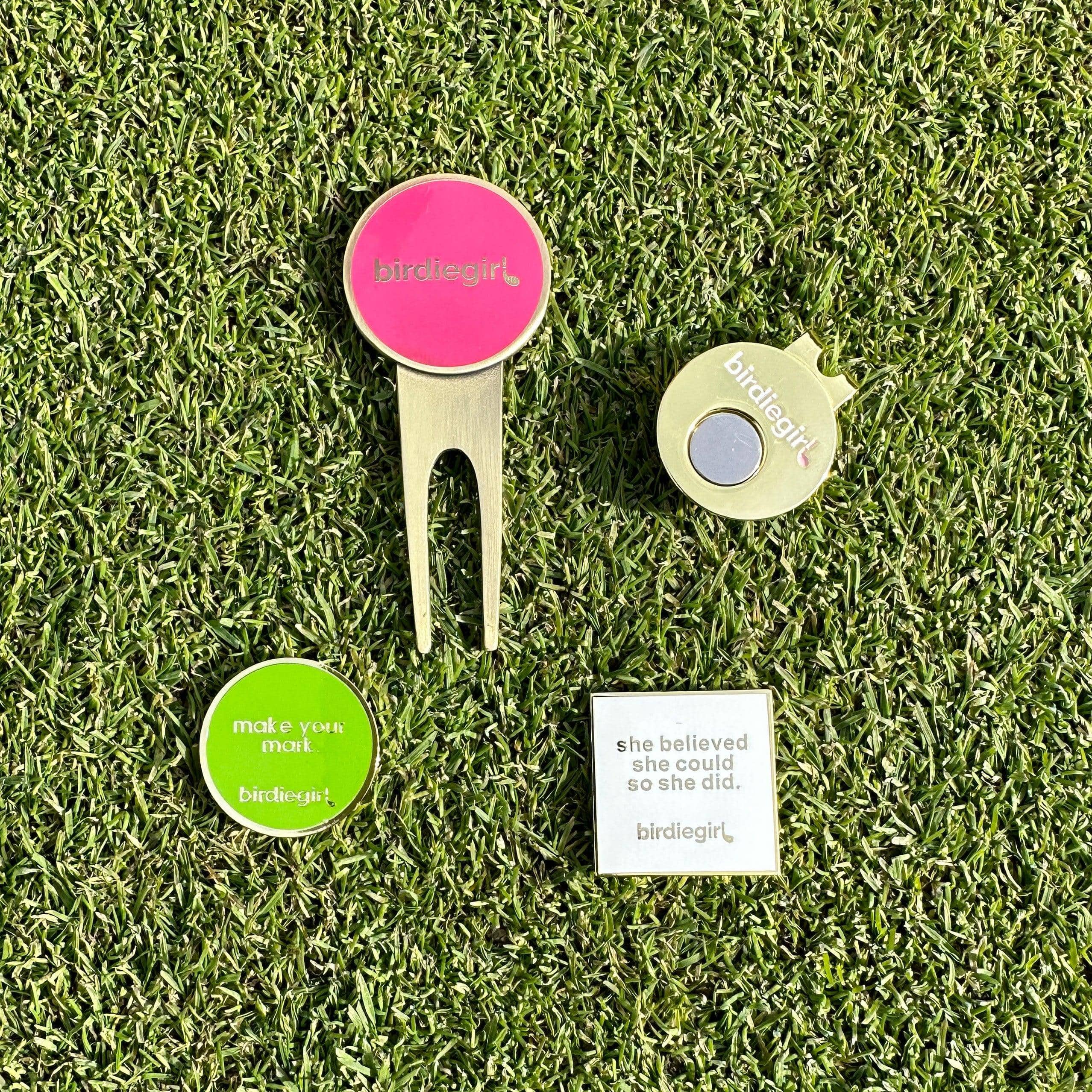 Golf Ball Markers in I Feel Prettee Gift Set: Collector's Edition Divot Tool Set by Birdie Girl Golf