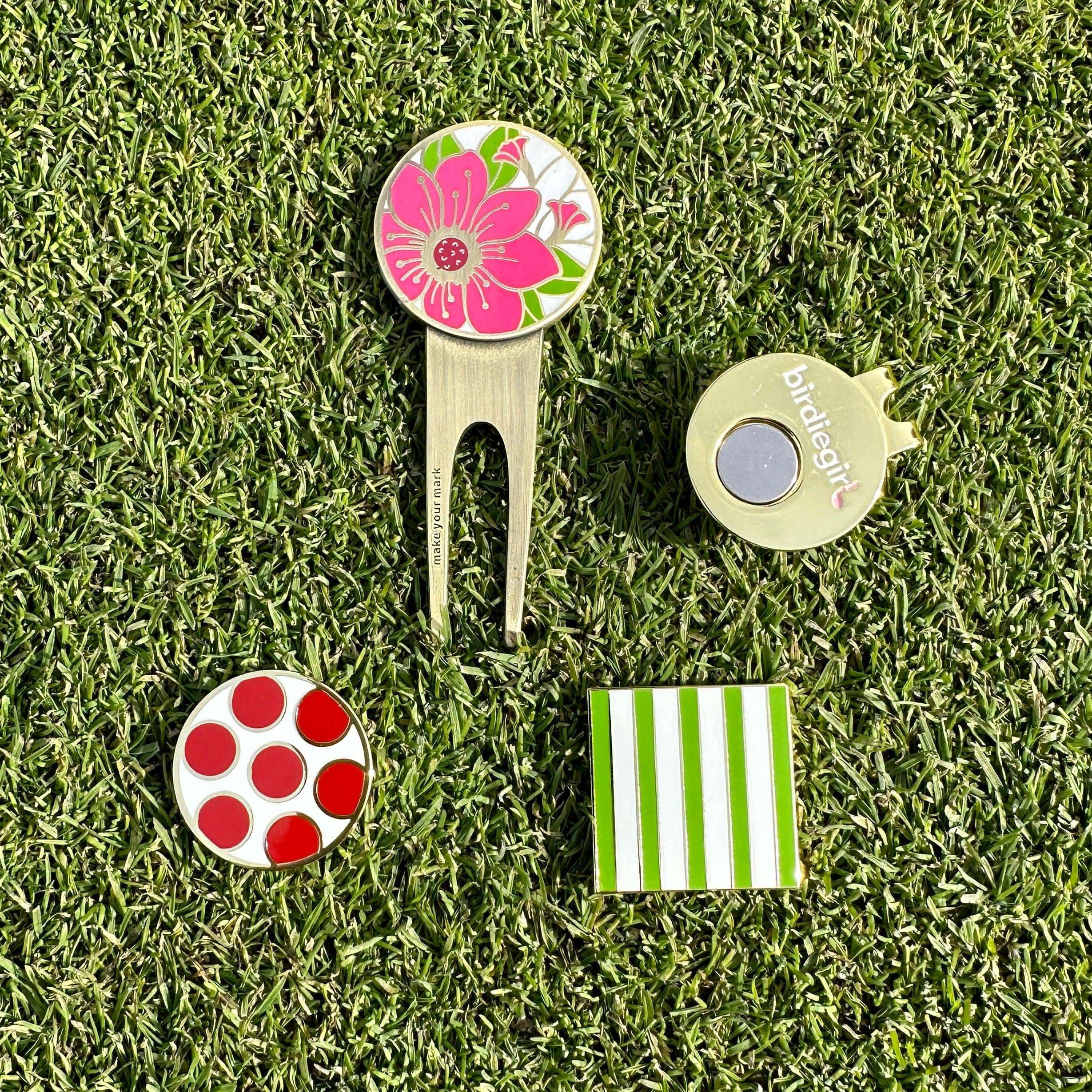 Golf Ball Markers in I Feel Prettee Gift Set: Collector's Edition Divot Tool Set by Birdie Girl Golf
