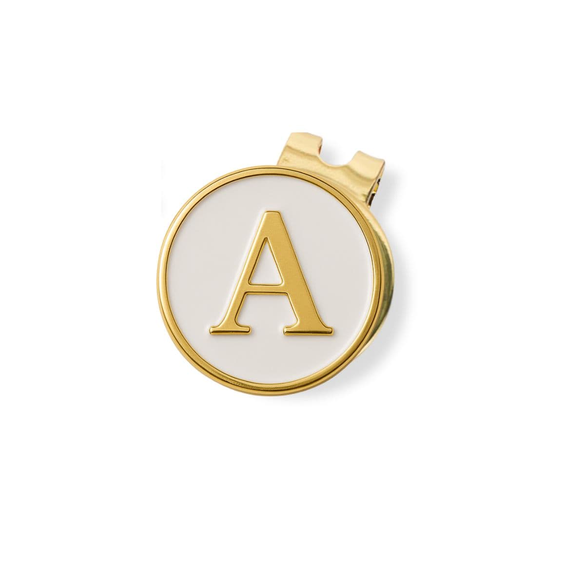 Golf Ball Markers in Personalized Ball Marker with Magnetic Hat Clip – Gold Initials by Birdie Girl Golf