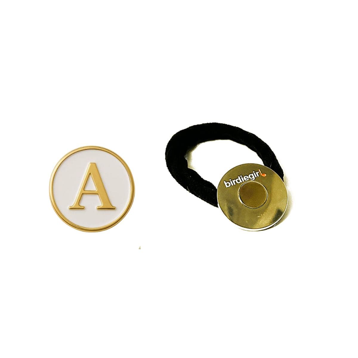 Golf Ball Markers in Personalized Initial Ball Marker Hair Tie by Birdie Girl Golf