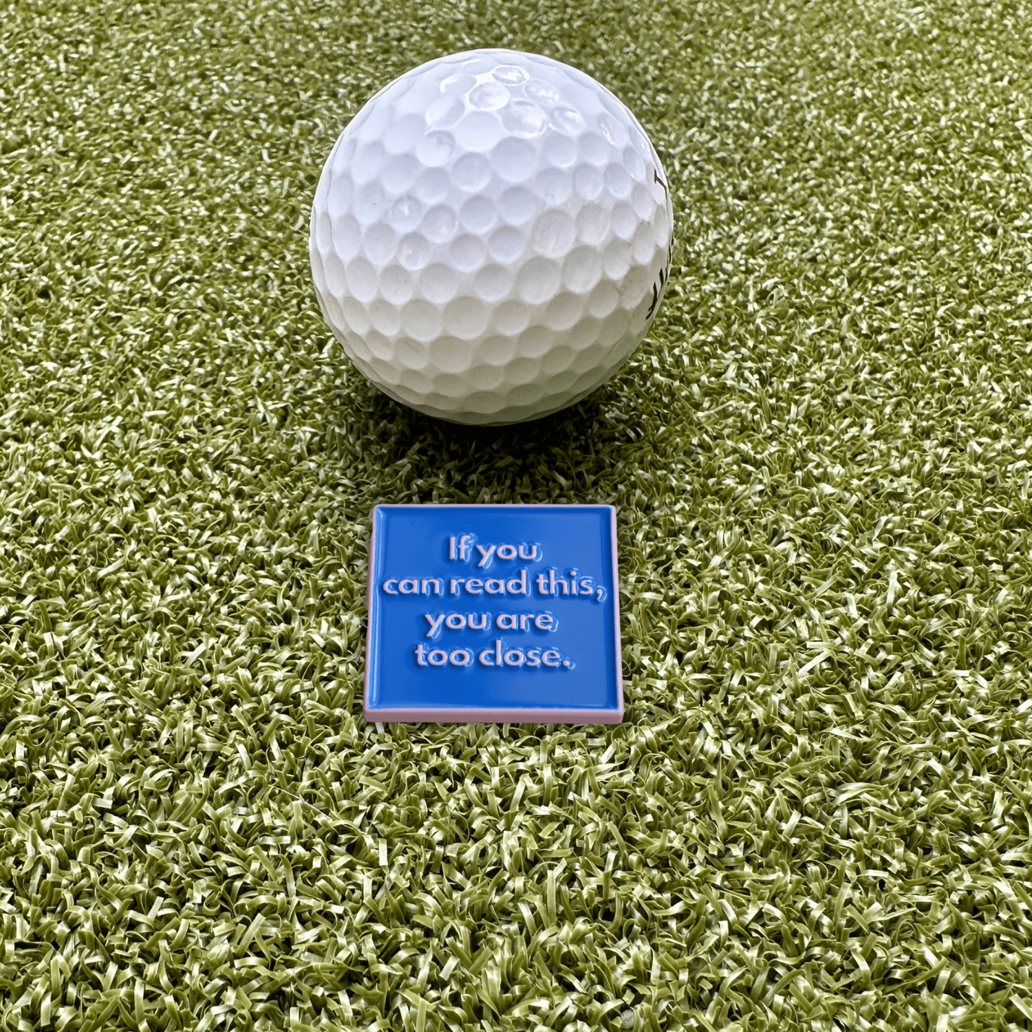 Golf Ball Markers in You Are Too Close Ball Marker with Hat Clip by Birdie Girl Golf