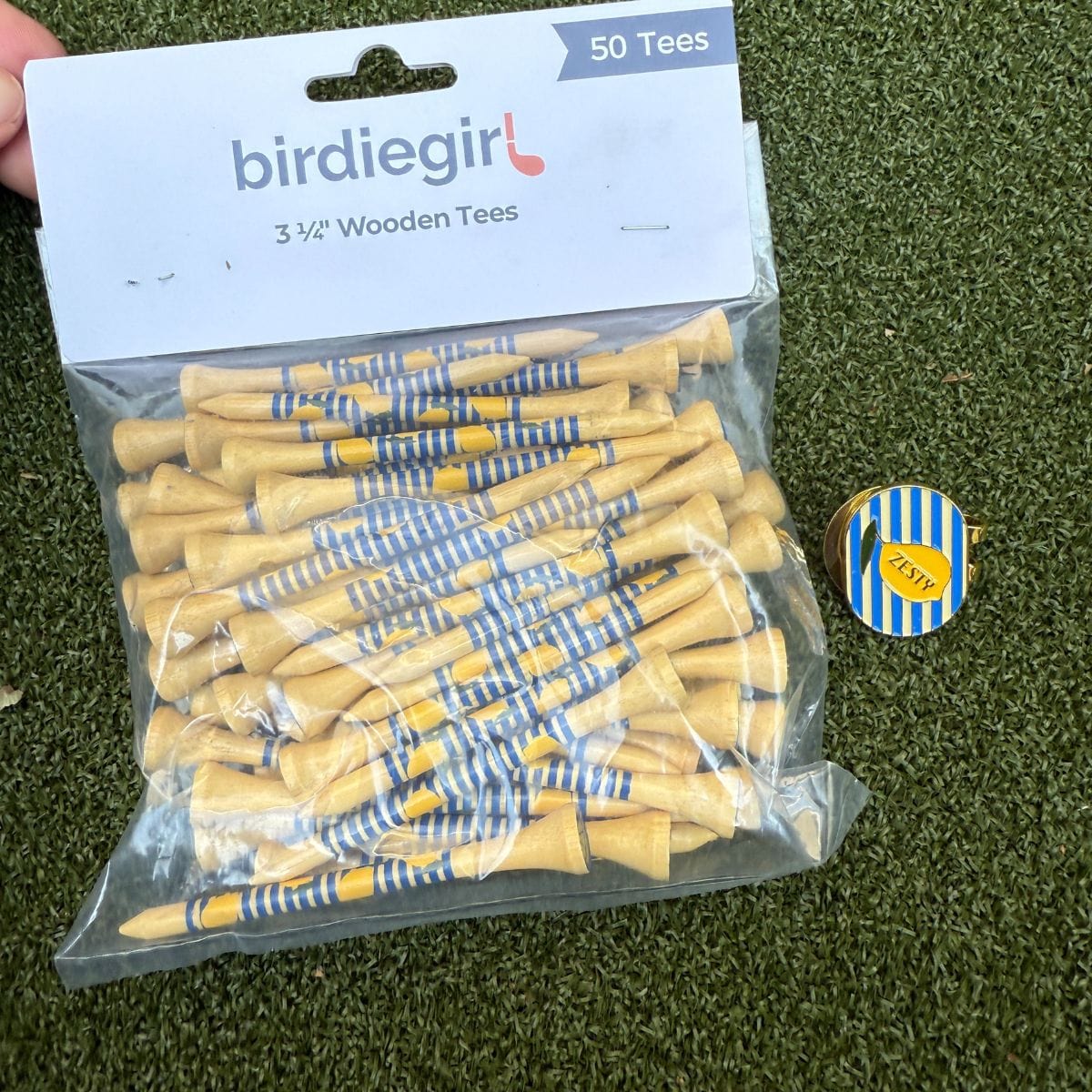 Golf Tees in Zesty Lemon Golf Tees by Birdie Girl Golf
