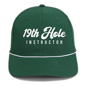 in Green with White Rope 19th Hole Instructor Rope Snapback Hat by Birdie Girl Golf