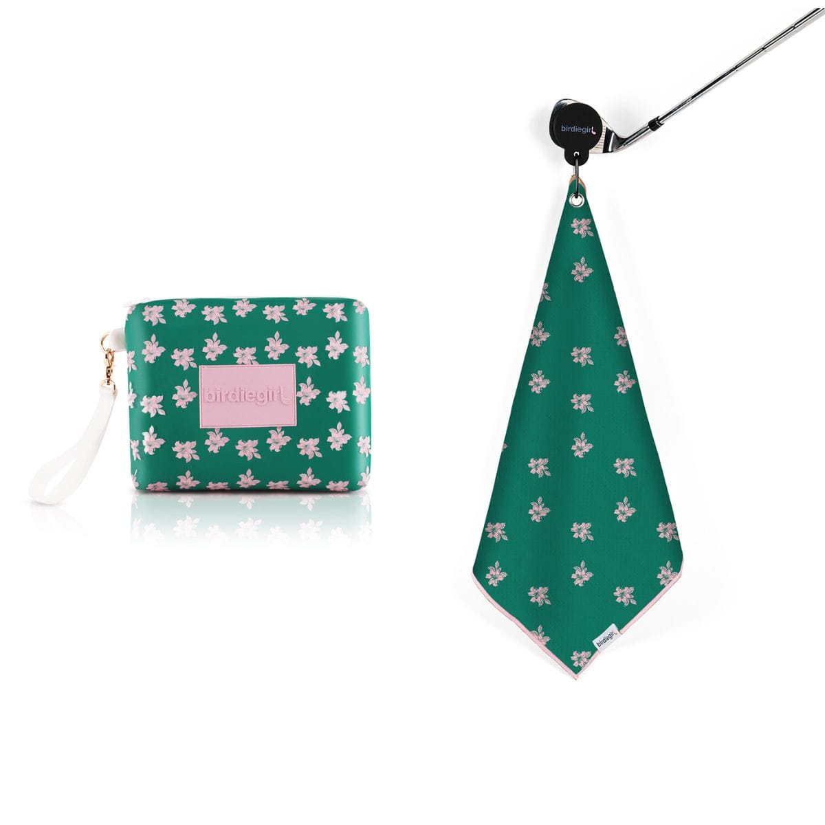 Magnetic Towels in Augusta Azalea Women's Golf Gift Set by Birdie Girl Golf