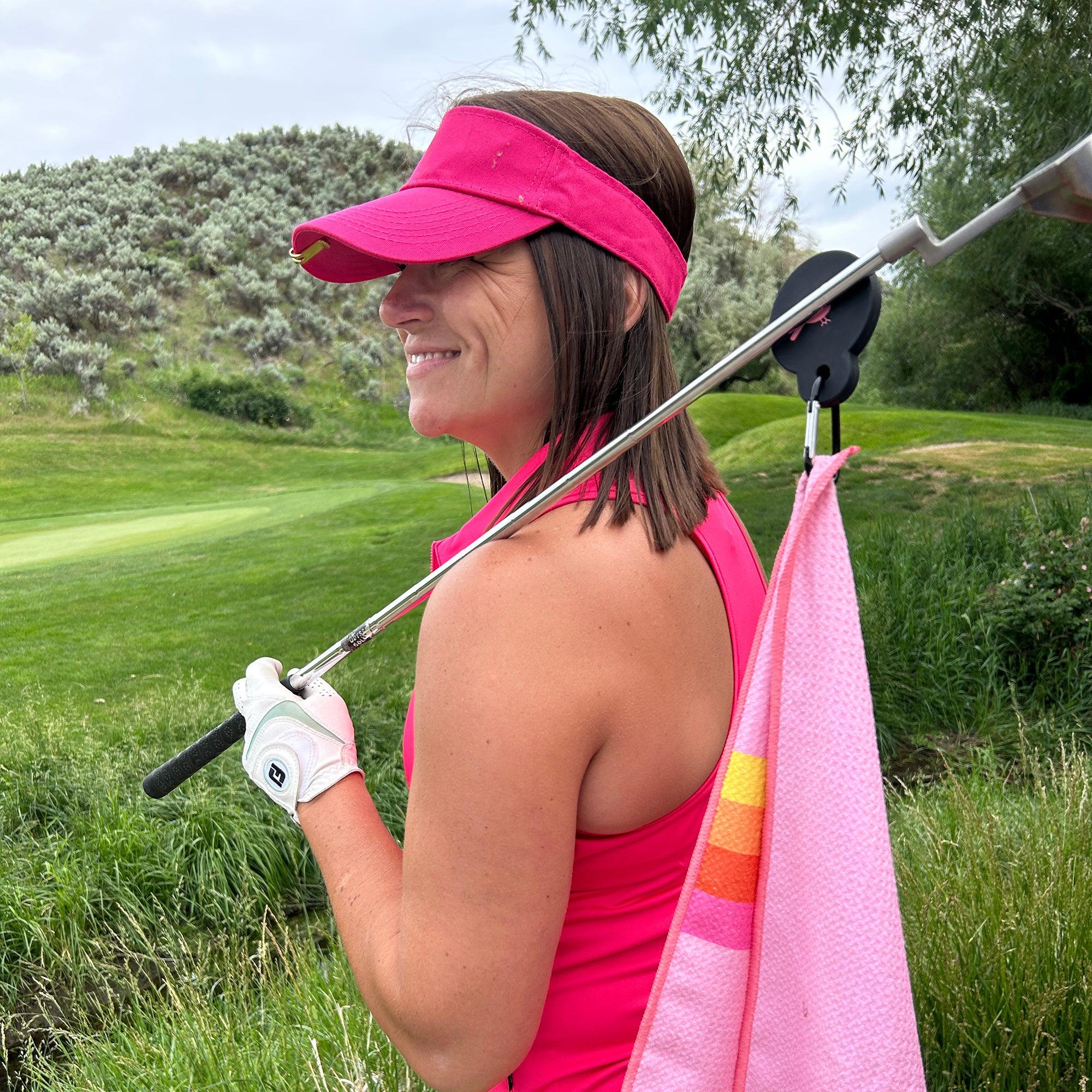 Magnetic Towels in Golfher's Sunset Magnetic Golf Towel by Birdie Girl Golf