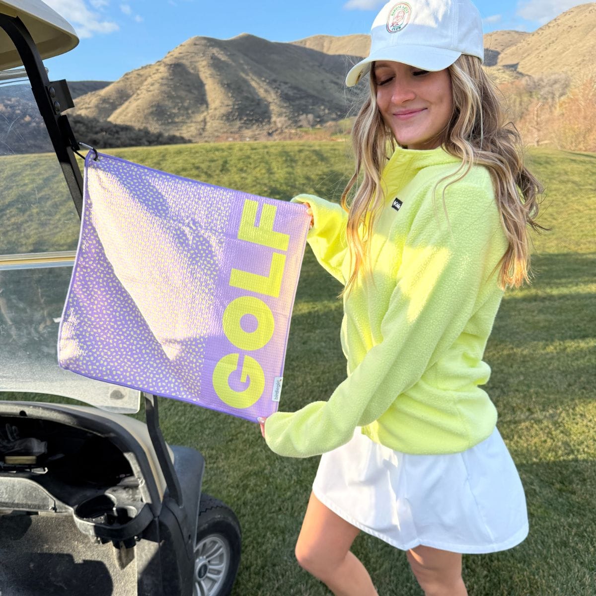 Magnetic Towels in Lilac Leopard Magnetic Golf Towel by Birdie Girl Golf