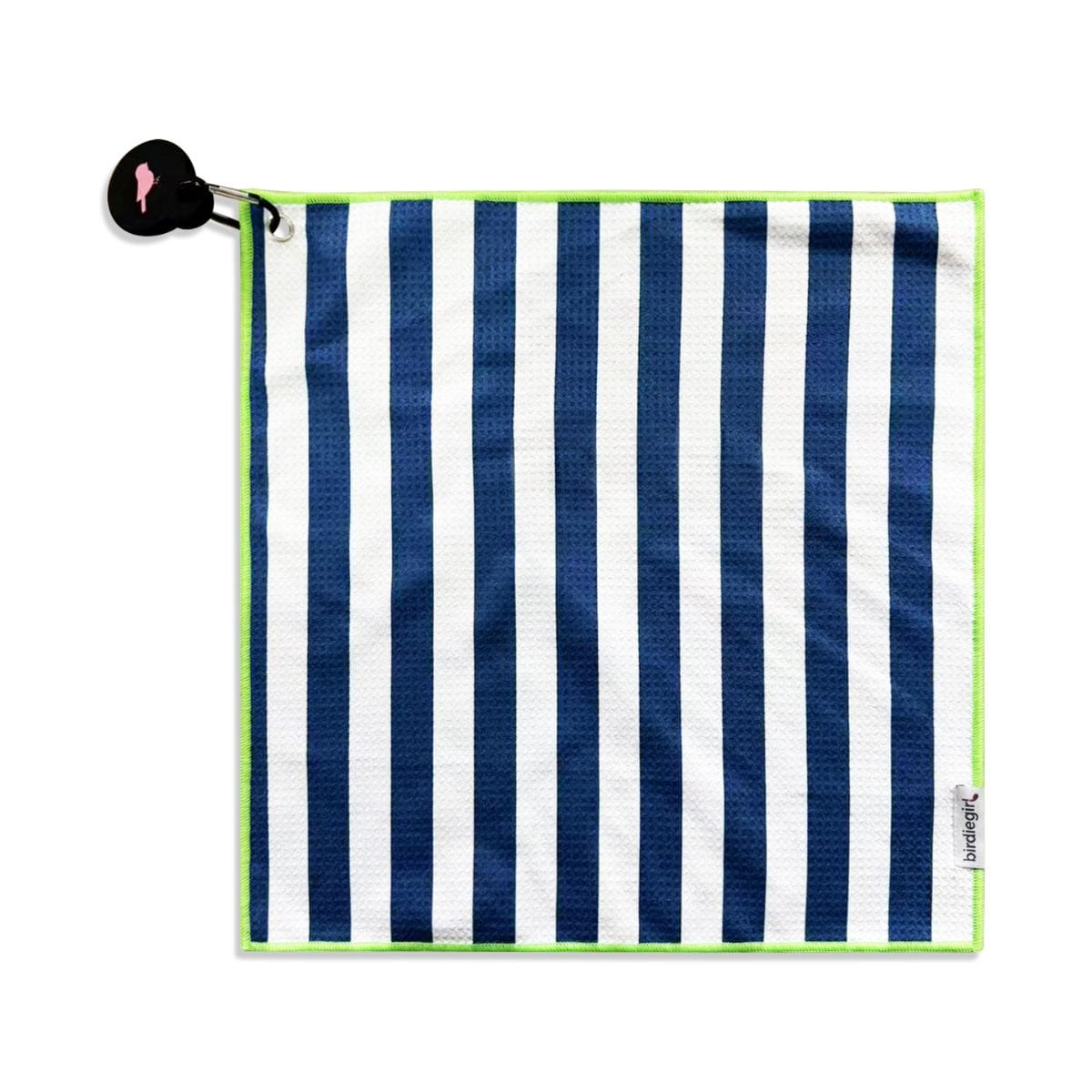 Magnetic Towels in Navy Stripe Magnetic Golf Towel by Birdie Girl Golf
