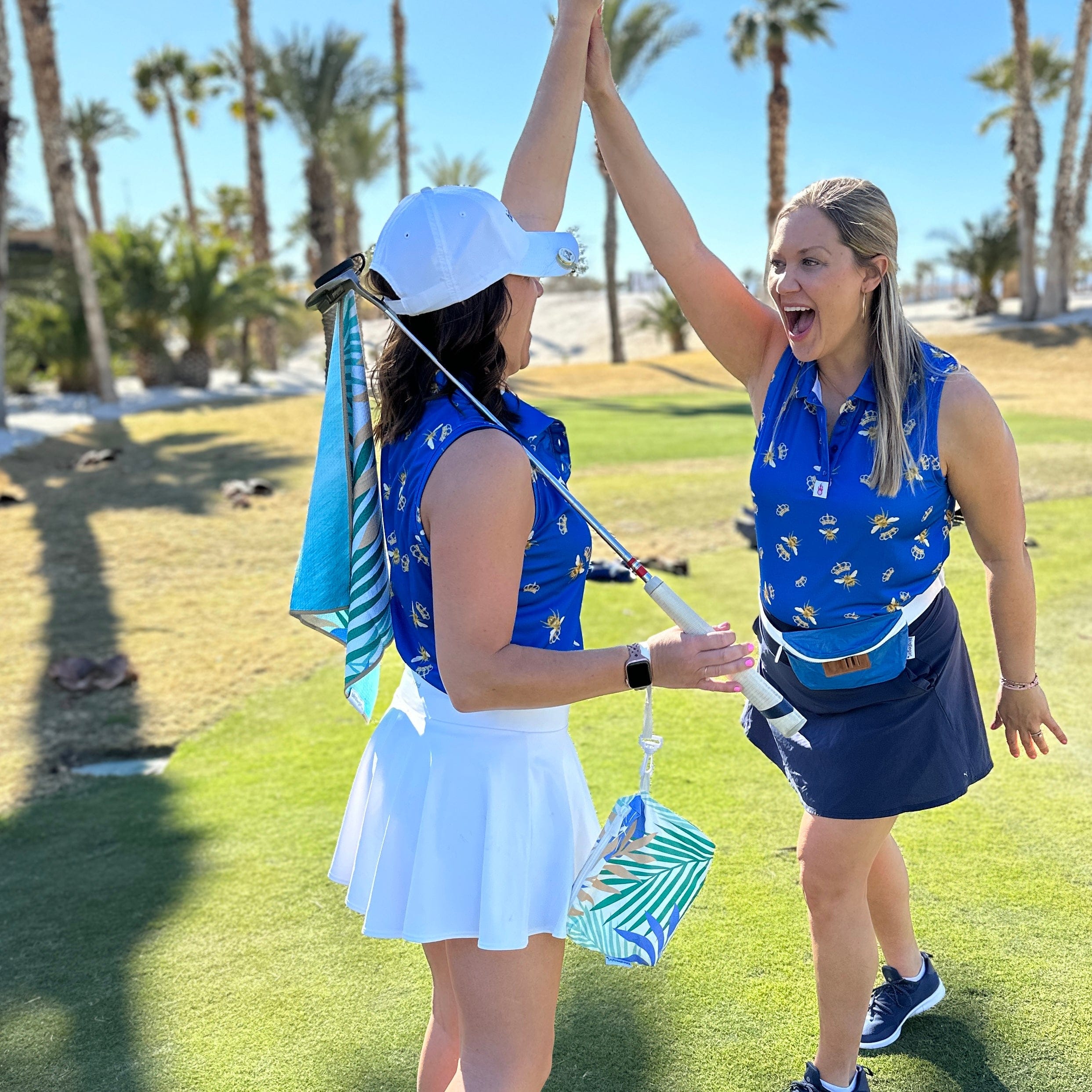 Magnetic Towels in Set of 2: Girl's Trip Magnetic Golf Towel and Golf Accessory Bag by Birdie Girl Golf