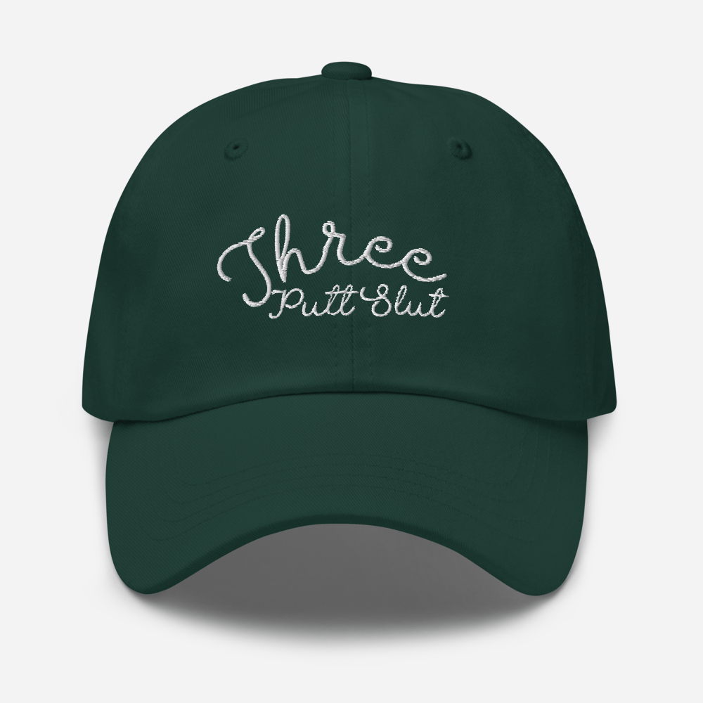 in Three Putt Slut Dad hat by Birdie Girl Golf