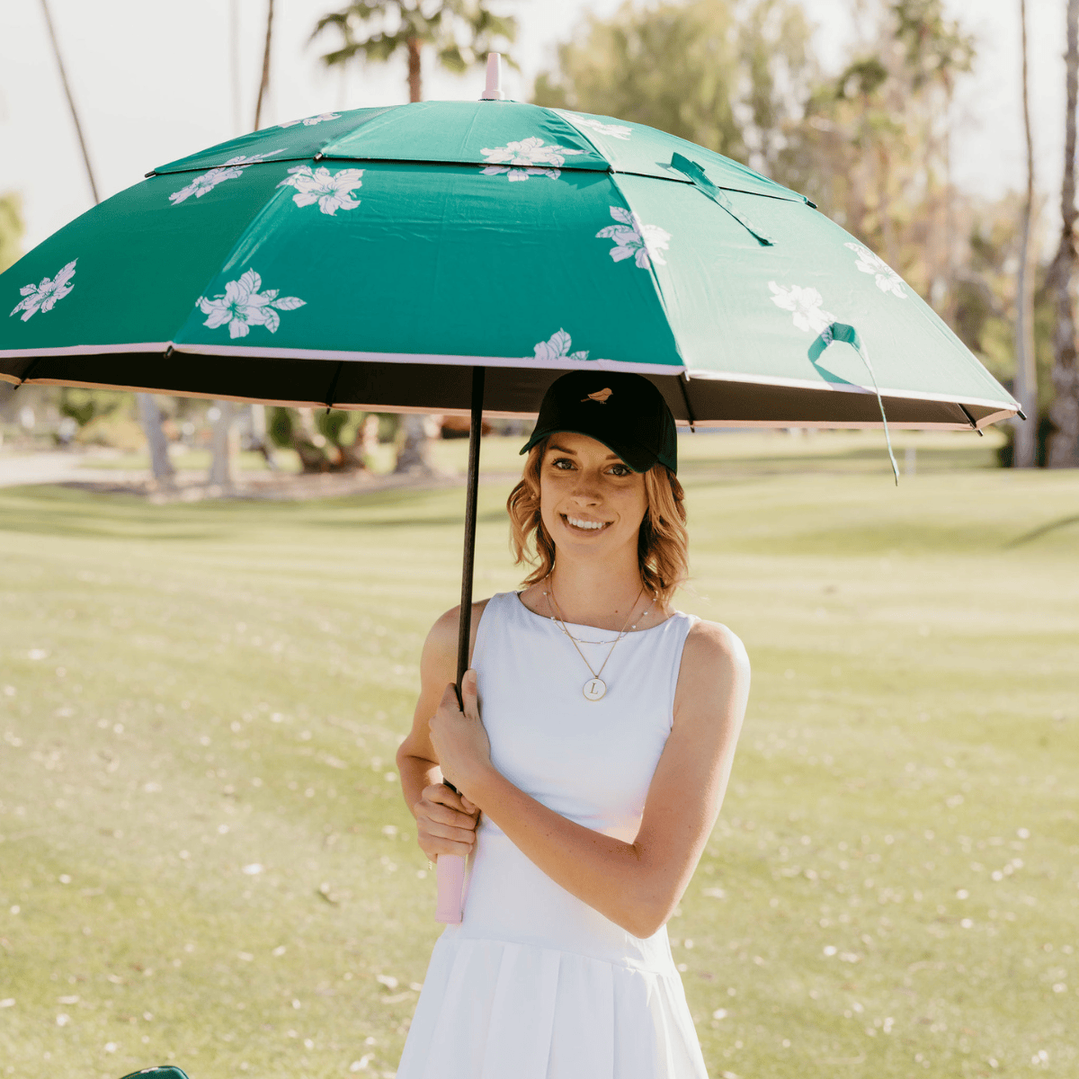 Umbrella in Women’s Golf Umbrella – Azalea by Birdie Girl Golf