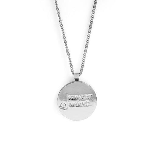 Ball Marker Necklaces in Silver Women's Golf Ball Marker Necklace with Swear Word Ball Marker by Birdie Girl Golf