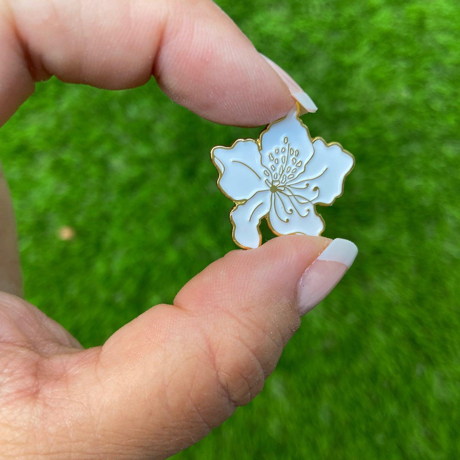 Golf Ball Markers in Azalea Flower Women's Golf Ball Marker with Hat Clip by Birdie Girl Golf