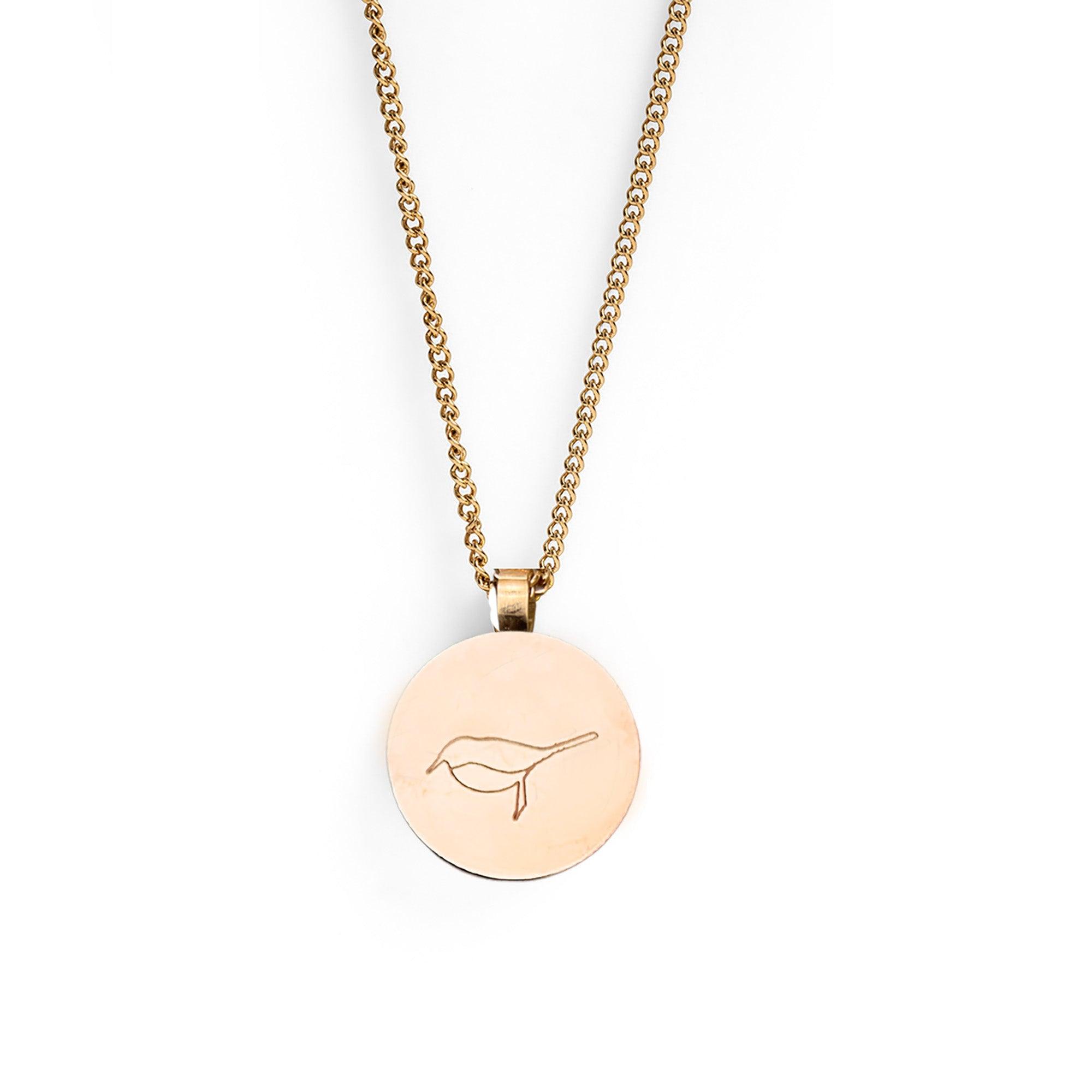 Ball Marker Necklaces in Gold Sweet Birdie Golf Ball Marker Necklace by Birdie Girl Golf