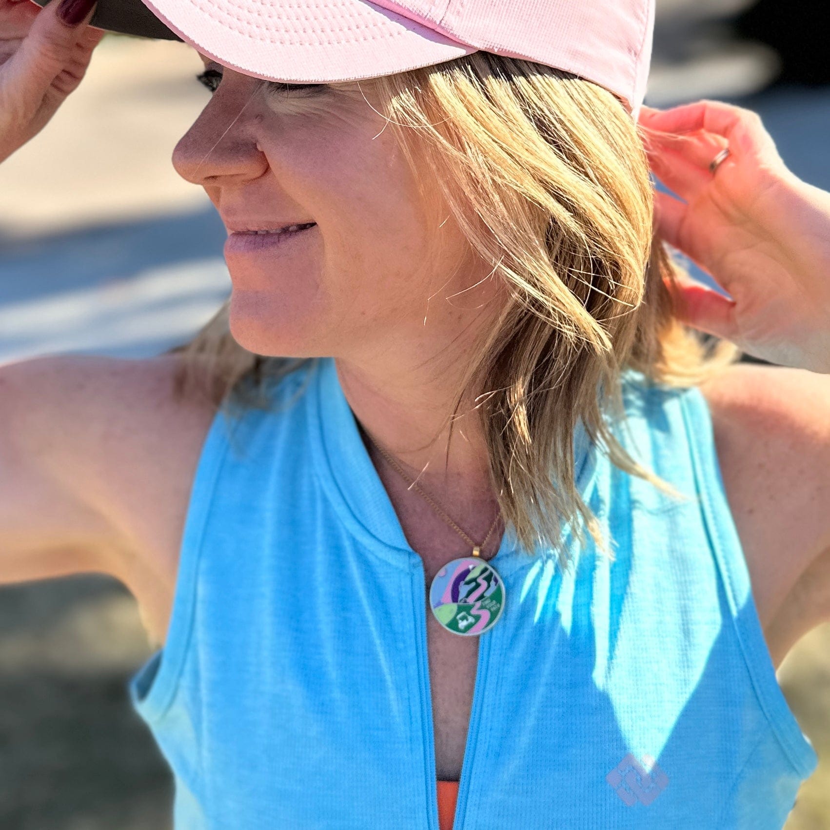 Golf Ball Markers in Gold Find Your Path Women's Golf Ball Marker with Hat Clip by Birdie Girl Golf