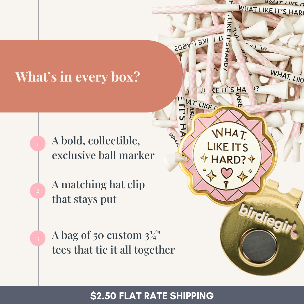 Golf Ball Markers in Monthly Subscription The Clubhouse Collection - July Drop by Birdie Girl Golf