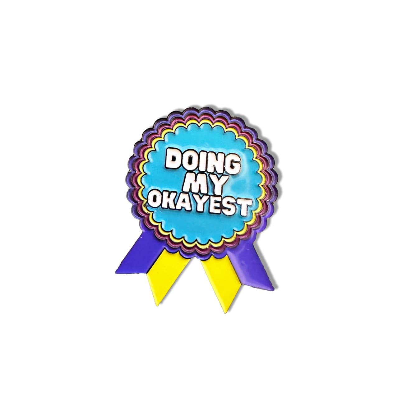 Golf Ball Markers in Neon Doing My Okayest Golf Ball Marker with Magnetic Hat Clip by Birdie Girl Golf