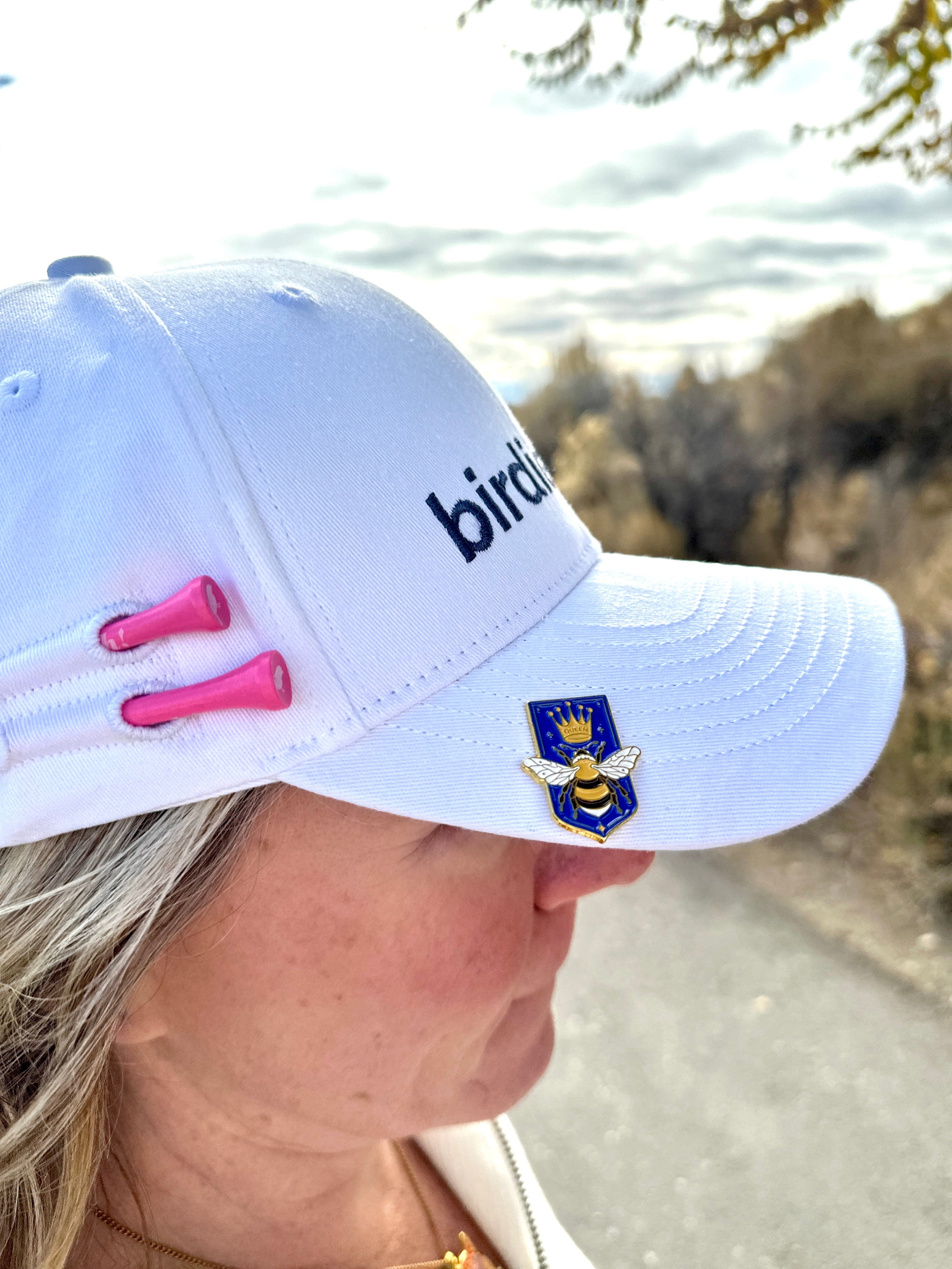 Golf Ball Markers in Queen Bee Ball Marker with Magnetic Hat Clip by Birdie Girl Golf