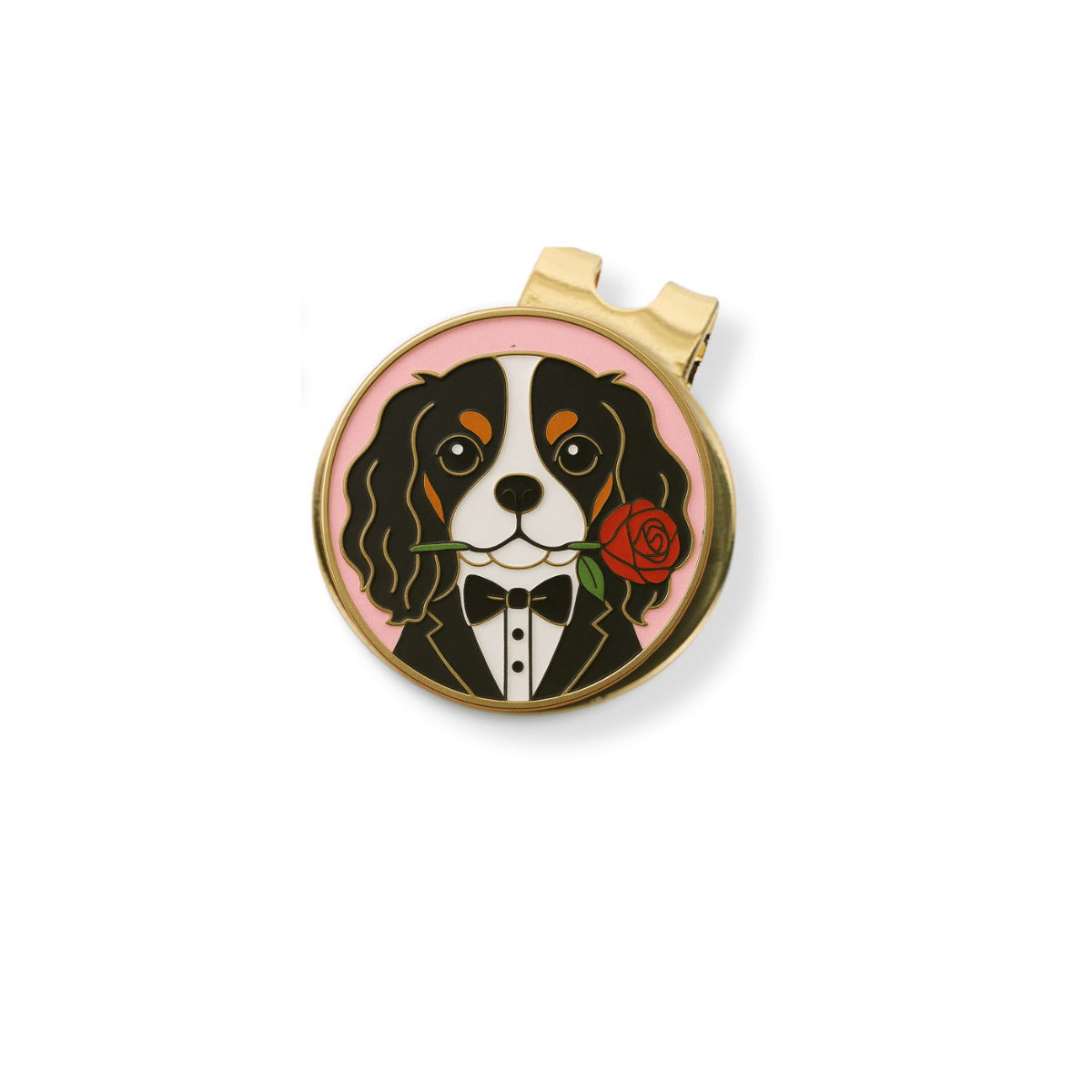 Golf Ball Markers in The Suiter Dog Golf Ball Marker with Magnetic Hat Clip by Birdie Girl Golf