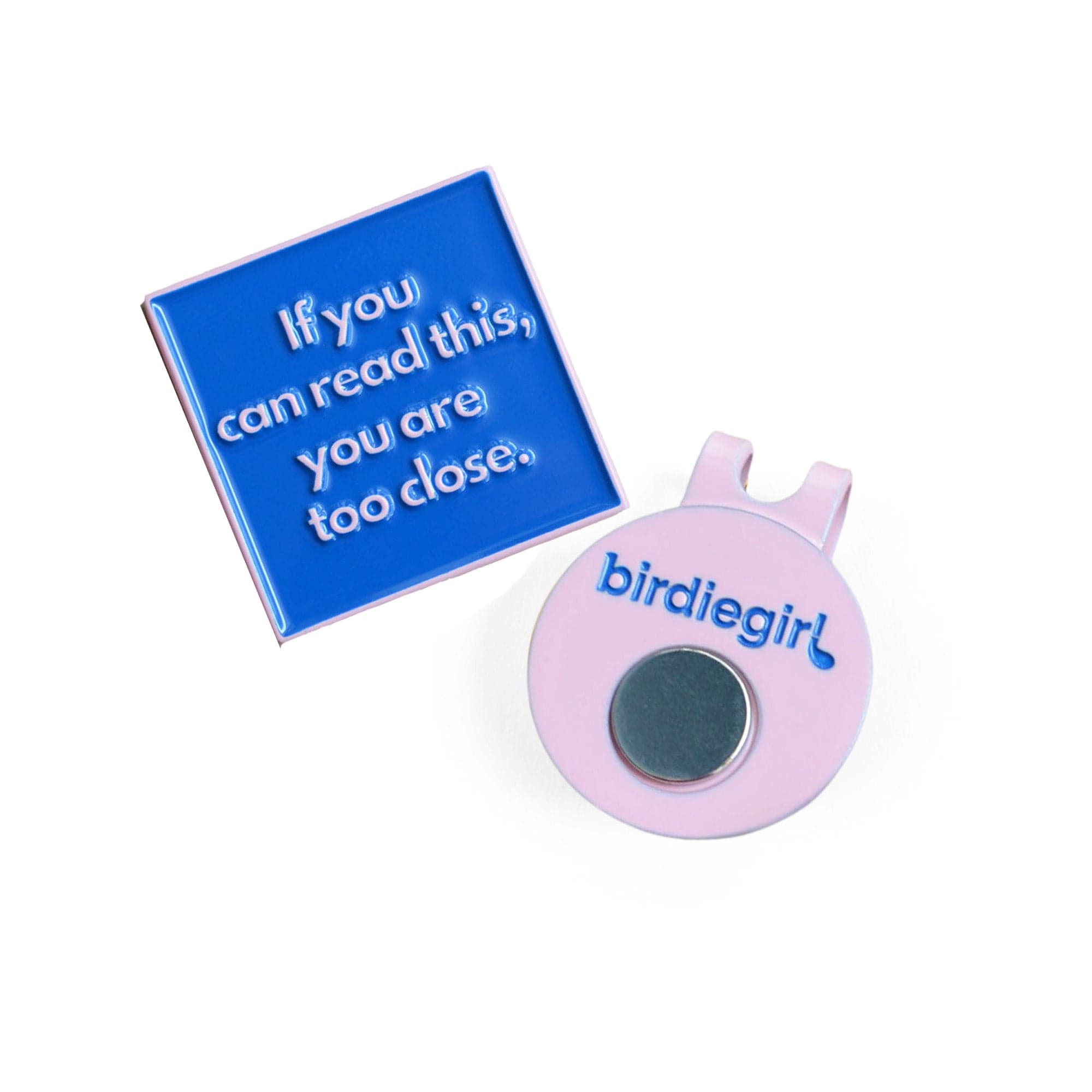 Golf Ball Markers in You Are Too Close Ball Marker with Hat Clip by Birdie Girl Golf