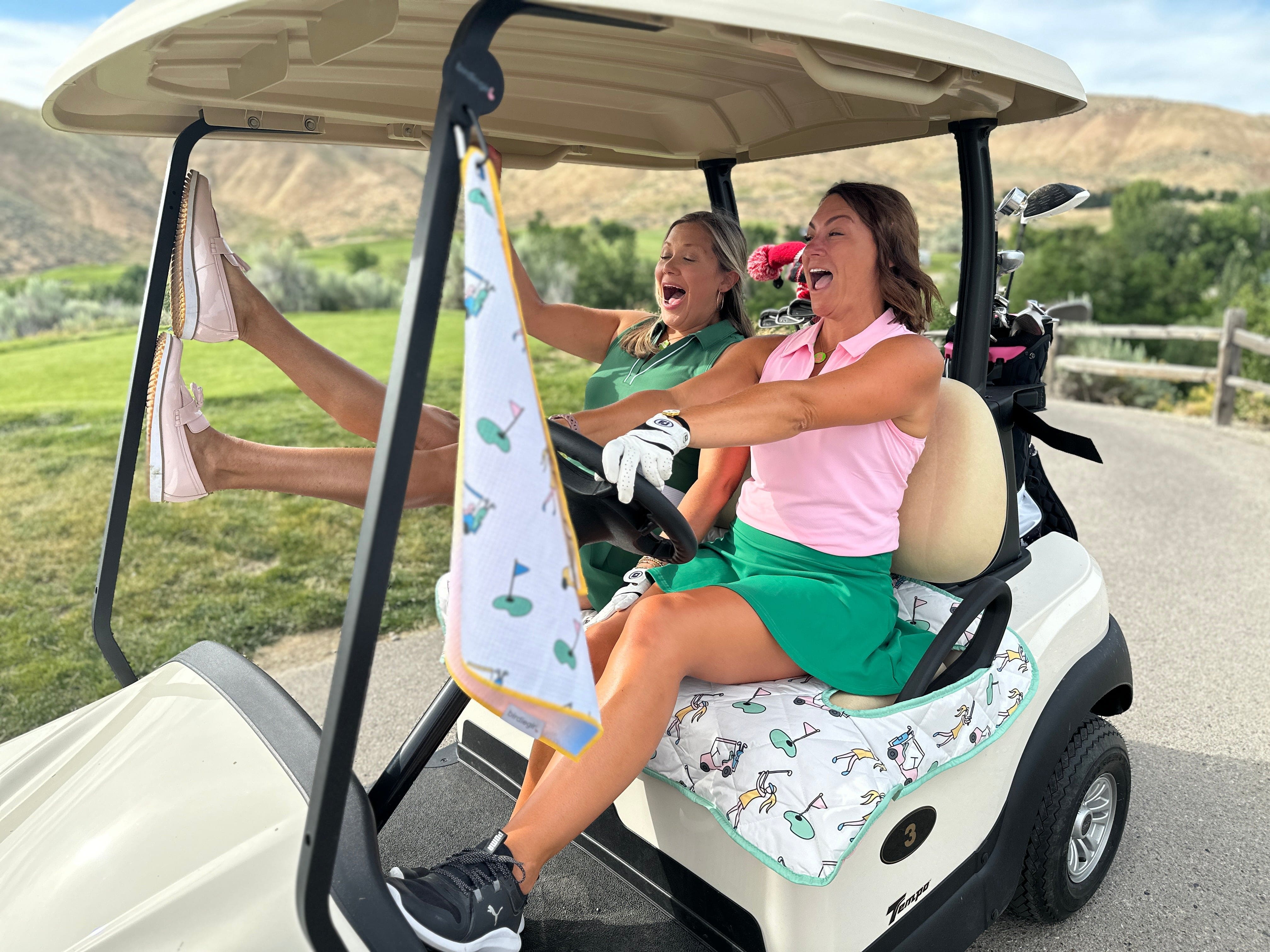 Golf Cart Seat Covers in Golf Girl Golf Cart Seat cover by Birdie Girl Golf