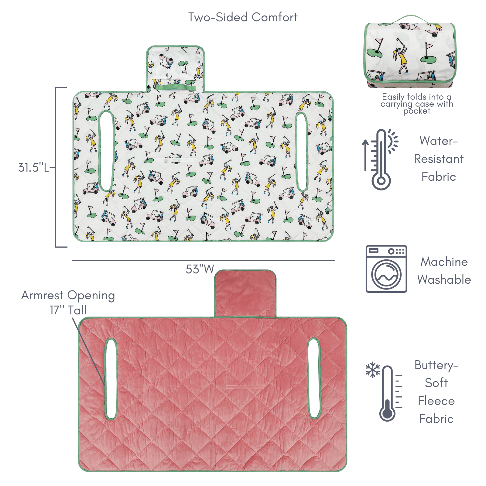 Golf Cart Seat Covers in Golf Girl Golf Cart Seat cover by Birdie Girl Golf