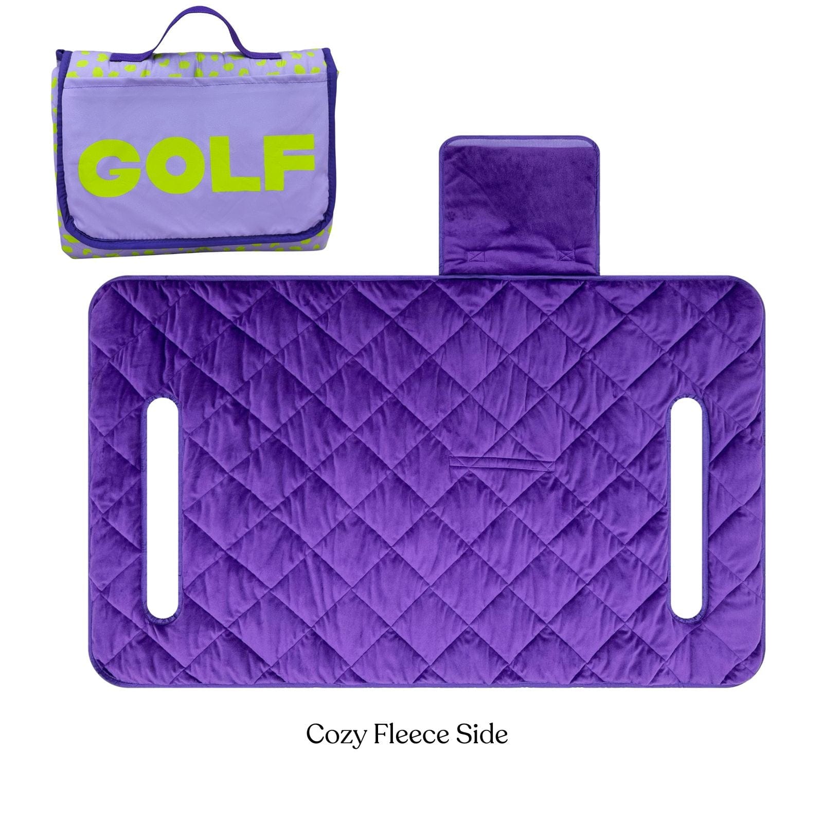 Golf Cart Seat Covers in Lilac Leopard Reversible Golf Cart Seat Cover by Birdie Girl Golf