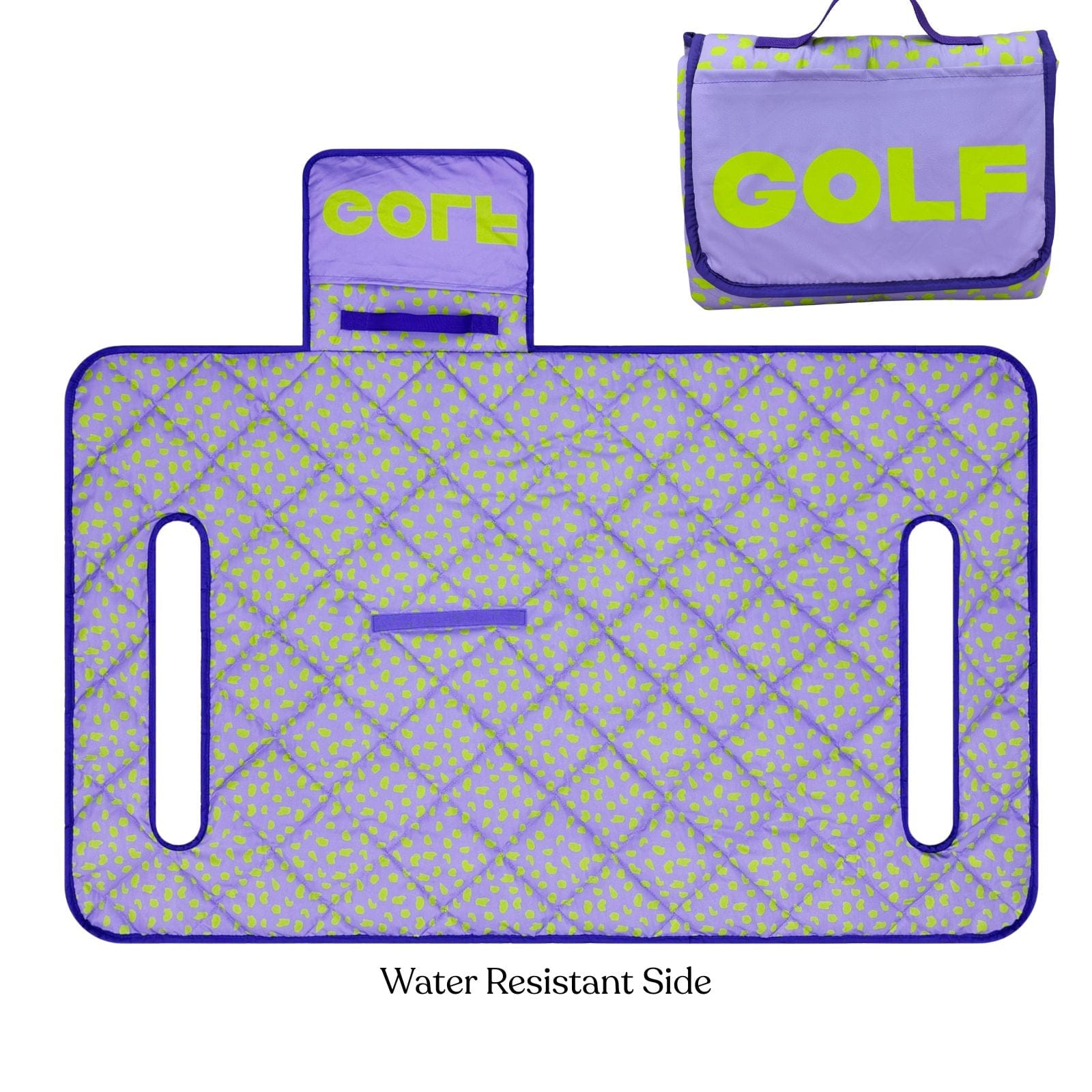 Golf Cart Seat Covers in Lilac Leopard Reversible Golf Cart Seat Cover by Birdie Girl Golf