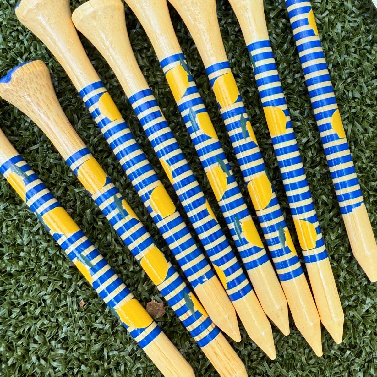 Golf Tees in Zesty Lemon Golf Tees by Birdie Girl Golf