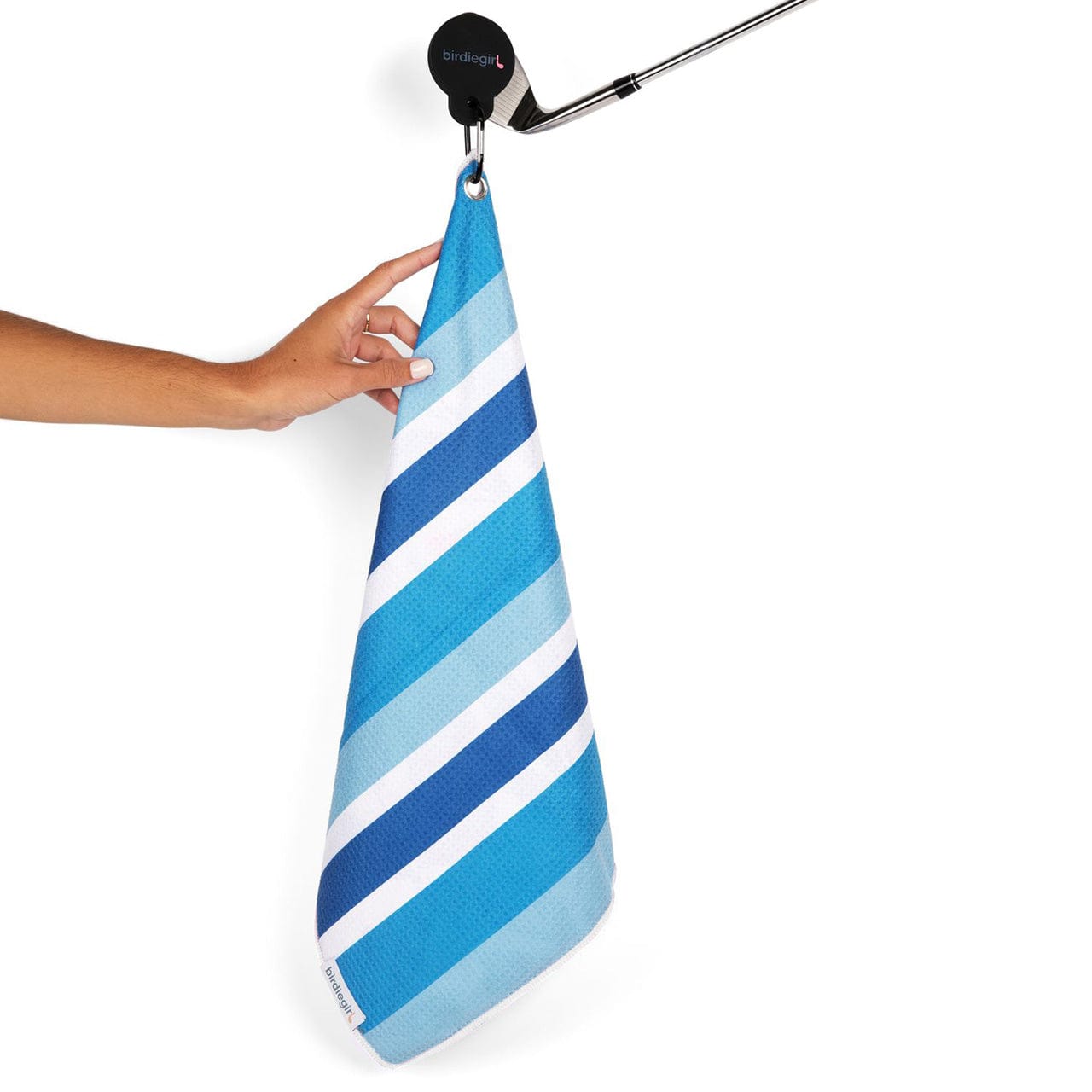 Magnetic Towels in Blue Azalea Magnetic Golf Towel by Birdie Girl Golf