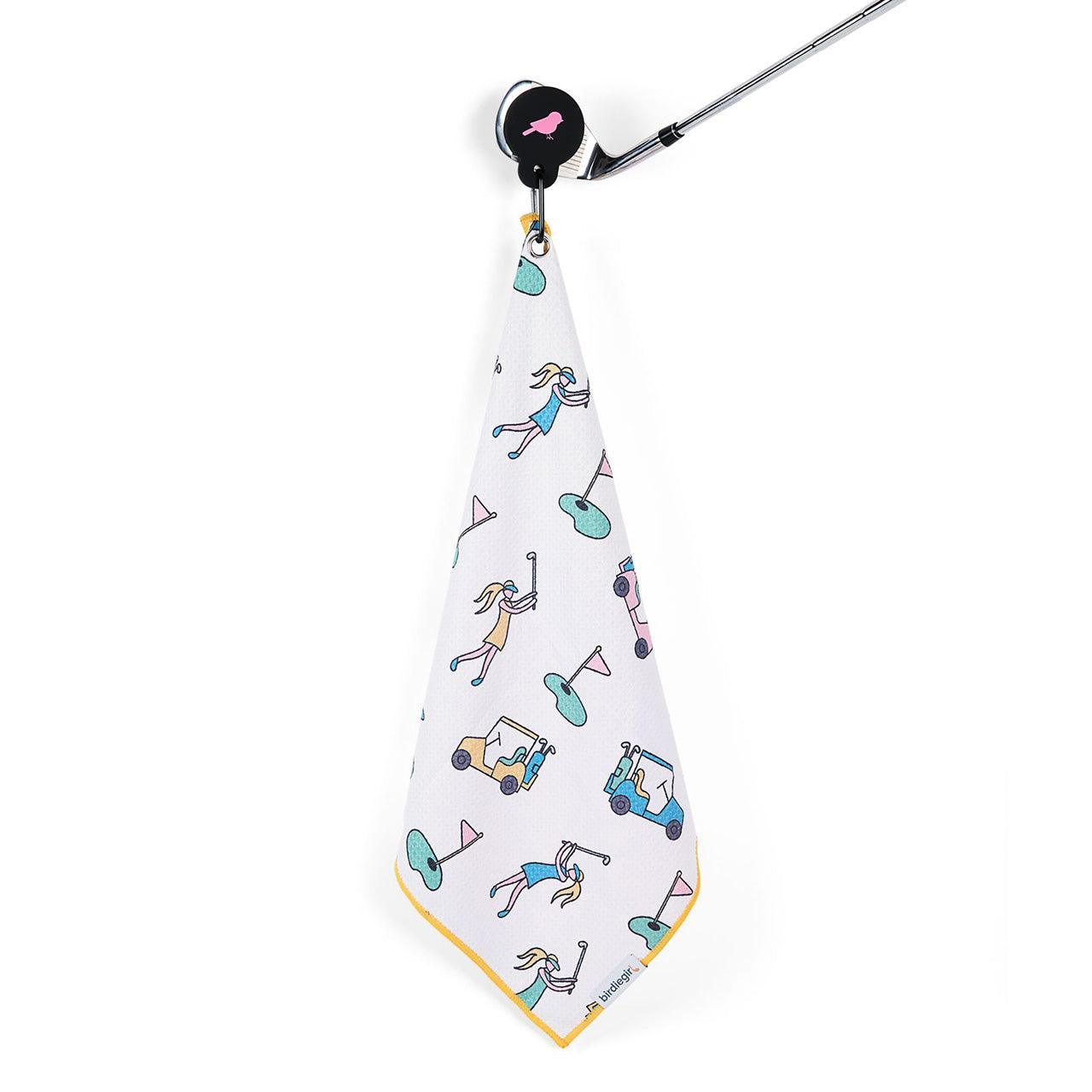 Magnetic Towels in Set of 2: Golf Girl Magnetic Golf Towel and Women's Golf Accessories Belt Bag by Birdie Girl Golf