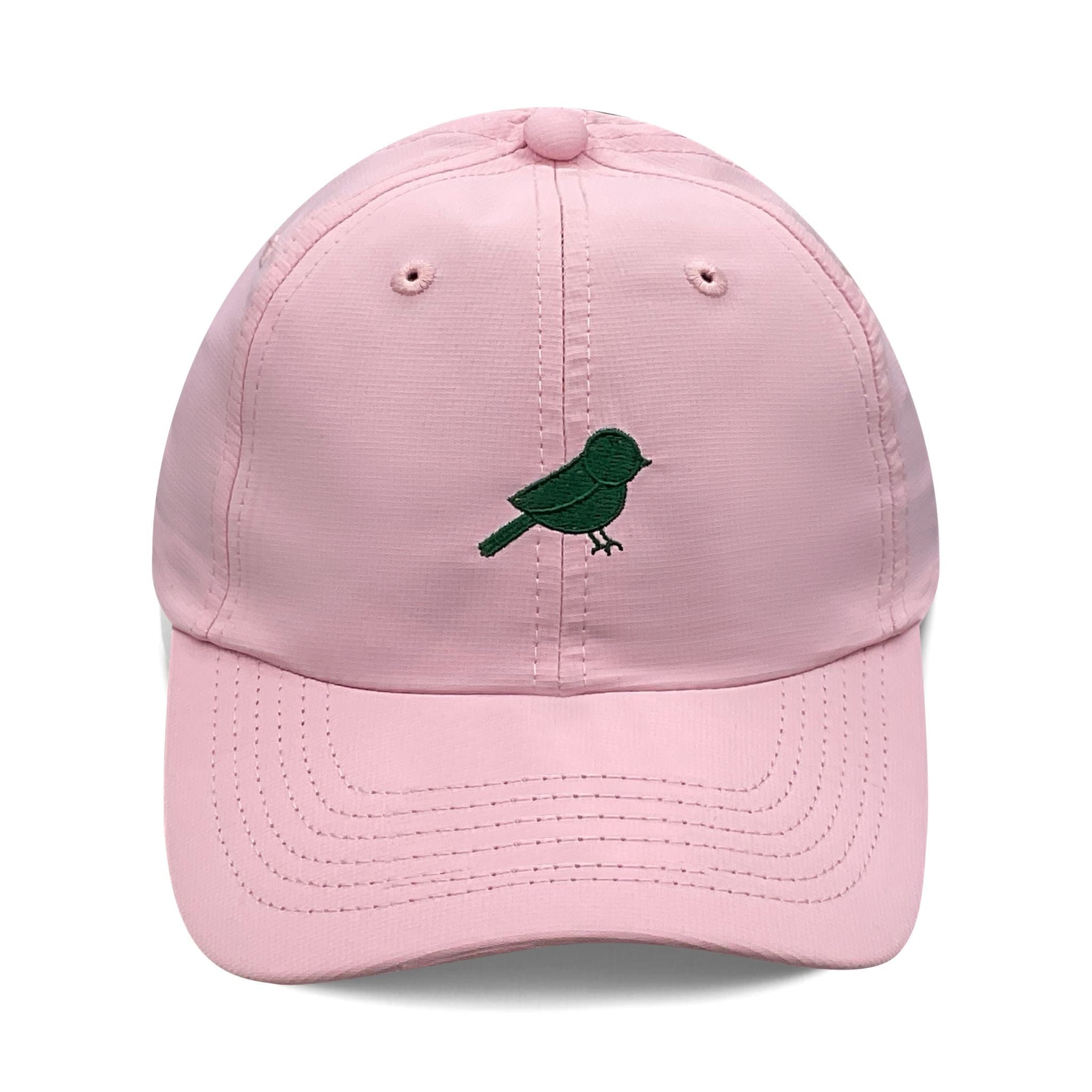 in Pink with Green Embroidery Sweet Birdie Hat by Birdie Girl Golf