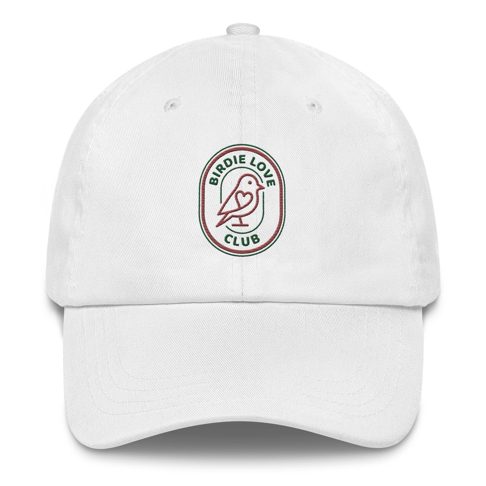 in White Birdie Love Club Women’s Golf Hat – Embroidered Dad Hat by Birdie Girl Golf