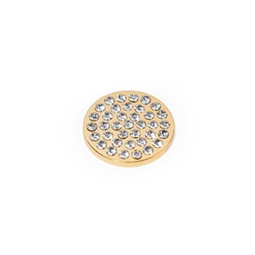 Ball Marker Necklaces in Gold Women’s Golf Ball Marker Necklace with Crystal Bling Ball Marker by Birdie Girl Golf