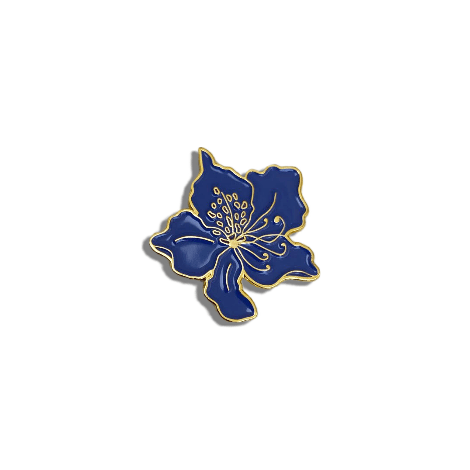 Golf Ball Markers in Periwinkle Blue Azalea Flower Women's Golf Ball Marker with Hat Clip by Birdie Girl Golf