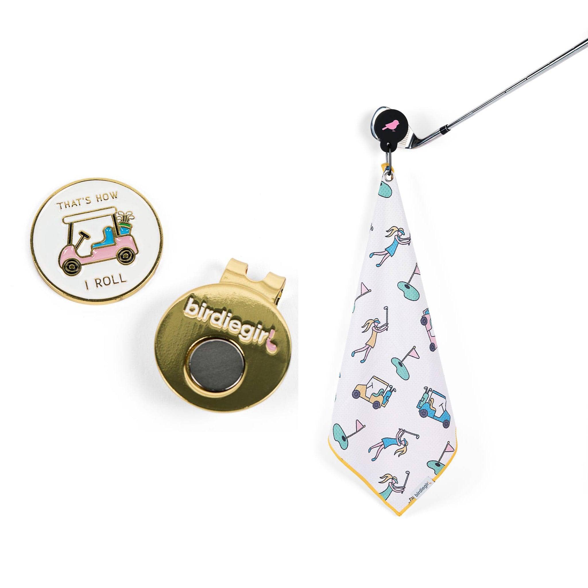 Magnetic Towels in Golf Girl Beginner Bundle by Birdie Girl Golf