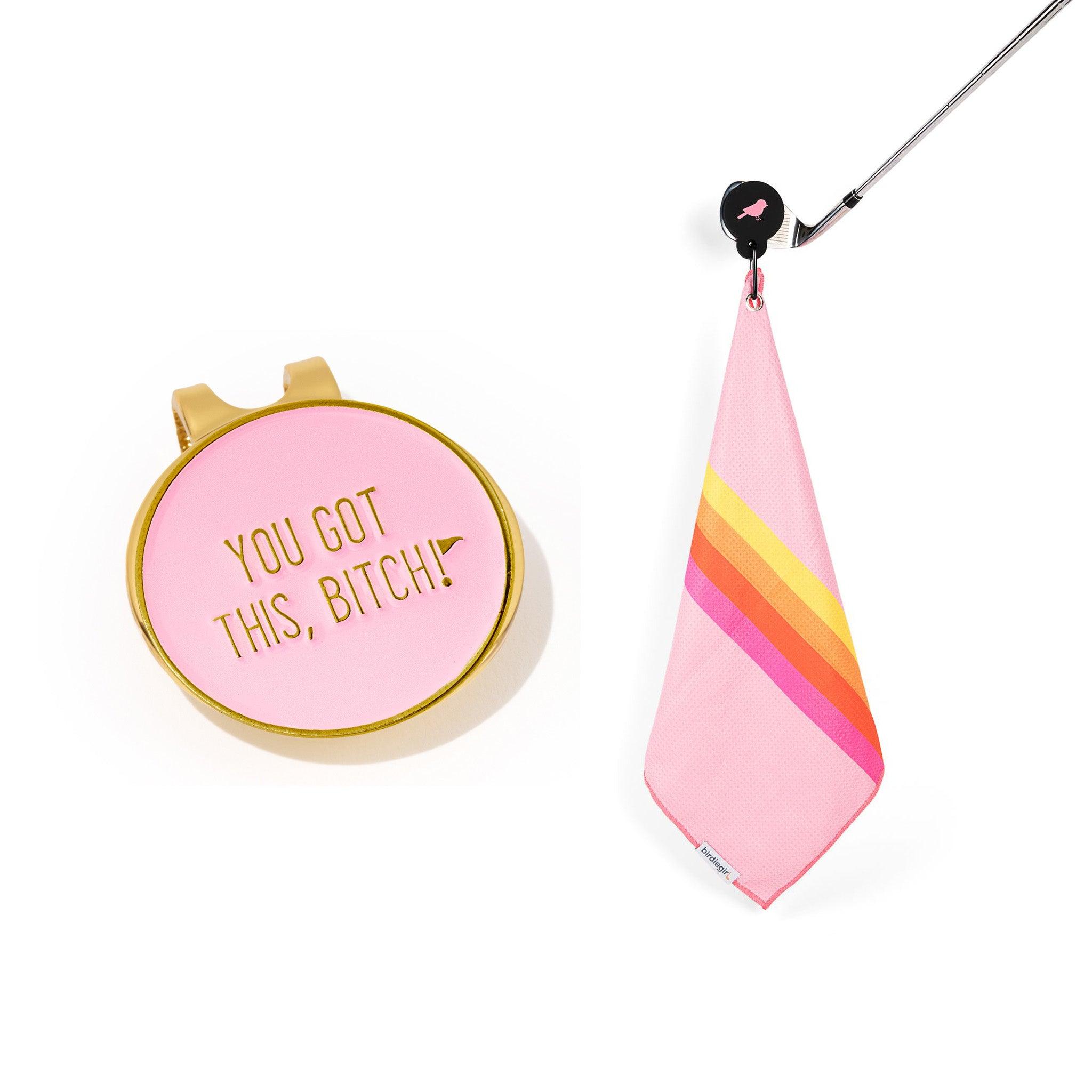 Magnetic Towels in Golfher's Sunset Beginner Bundle by Birdie Girl Golf