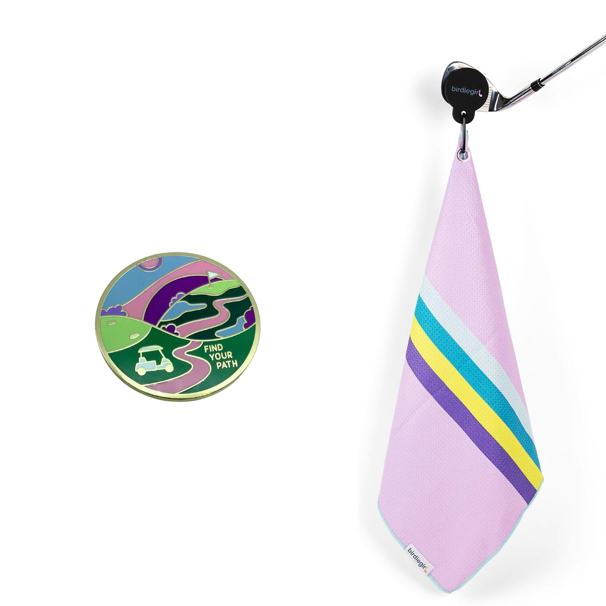 Magnetic Towels in Lavender Dreams Beginner Bundle by Birdie Girl Golf